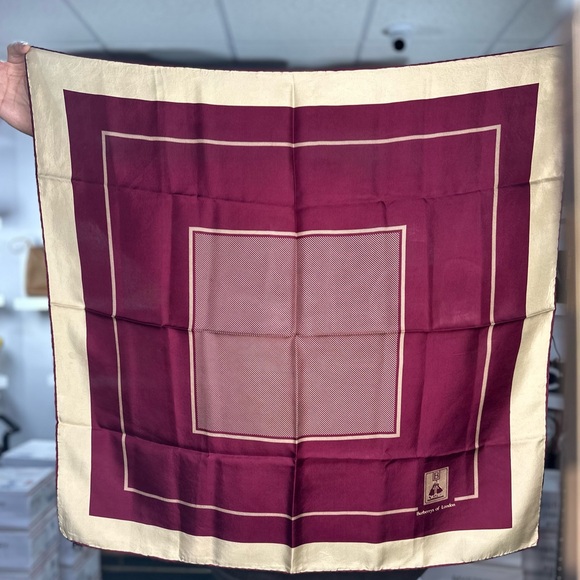 Burberry Vintage Colorblock Silk Scarf
